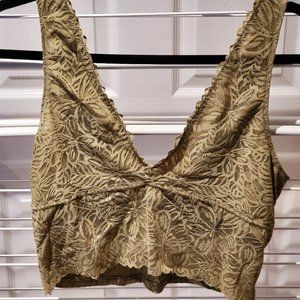 Ribbed Firework Lace Longline Bralette